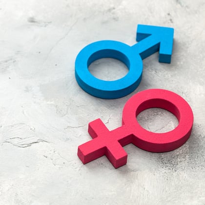 Male and female gender signs