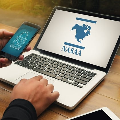 Laptop accessing NASAA website