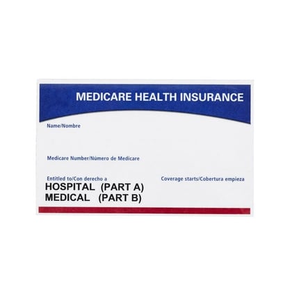 A sample 2022 Medicare card