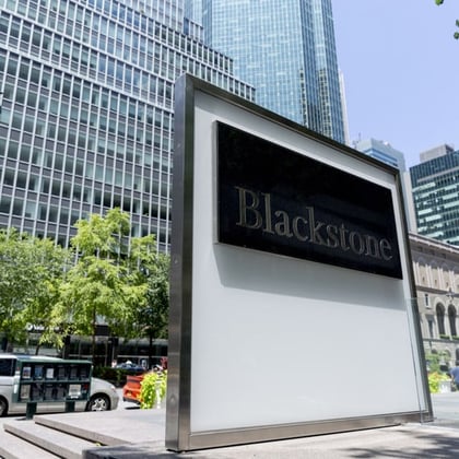 A Blackstone headquarters sign