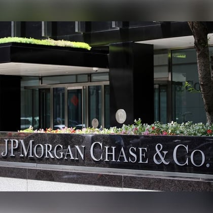 JPMorgan sign in New York, outside its headquarters
