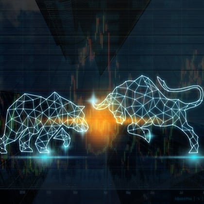 Bull and bear illustration