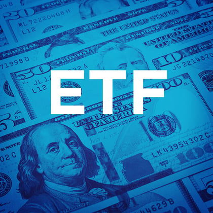 ETF image on money background