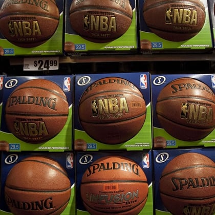 Spalding basketballs with NBA logo (Photo: Bloomberg)
