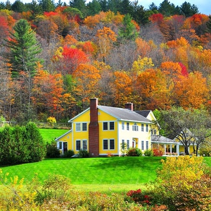 A house in the mountains of Vermont
