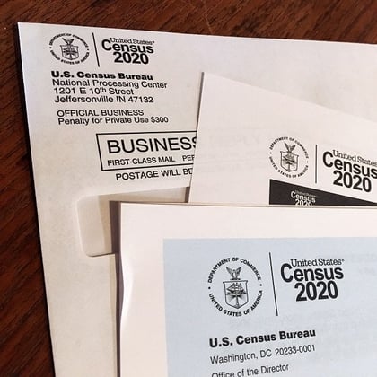 Forms and envelopes from the 2020 U.S. Census