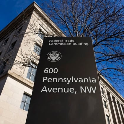 Federal Trade Commission building in Washington, D.C, on January 12, 2022. Photo: Diego M. Radzinschi/ALM