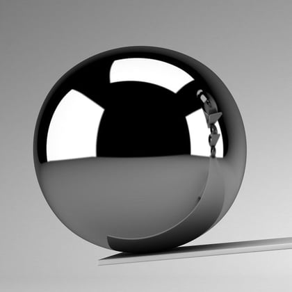 A silver ball