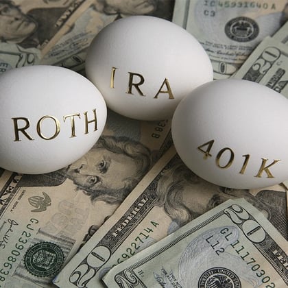 Roth, IRA, 401(k) nest eggs