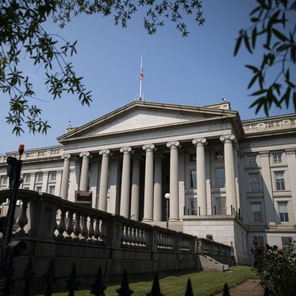 The US Treasury Department in Washington, D.C.