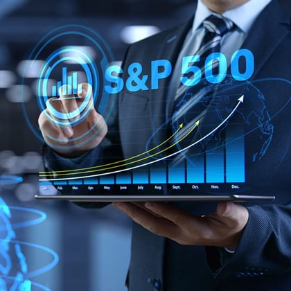 S&P 500 US Stock market exchange index.