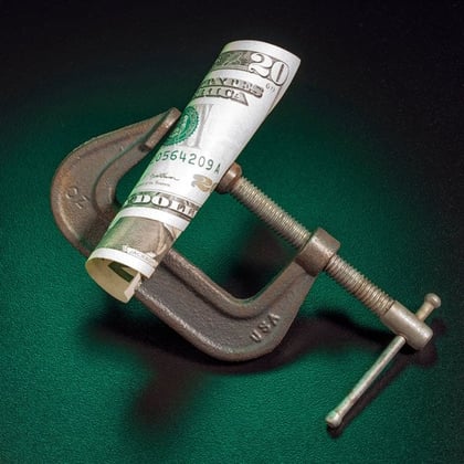money in a vise