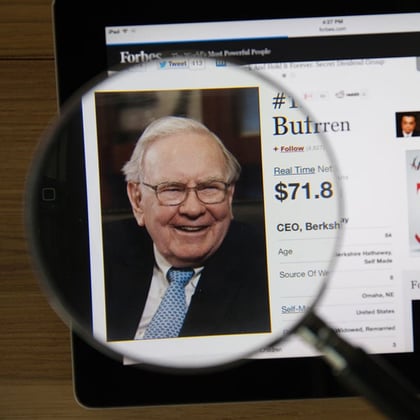 Berkshire Hathaway app on an Ipad