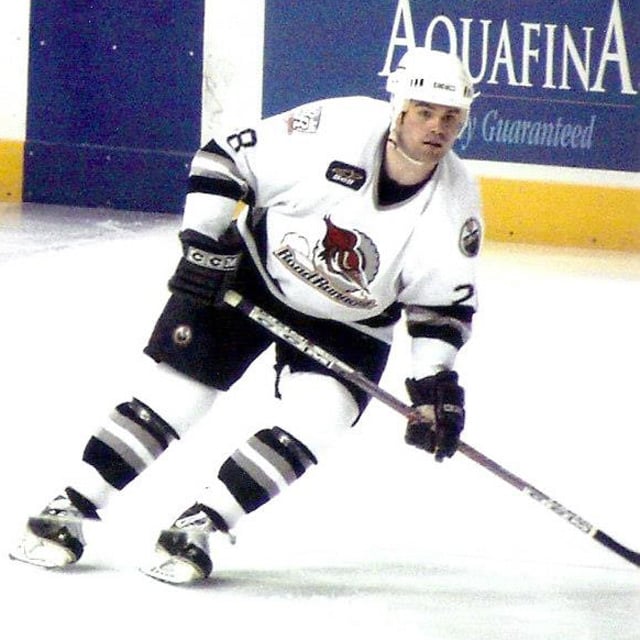 Jason Platt playing hockey