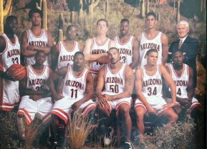 Joe McLean with the University of Arizona men's basketball team